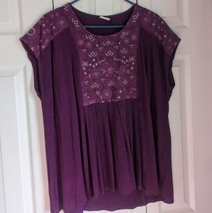 Anthropologie Arcana Embroidered Top